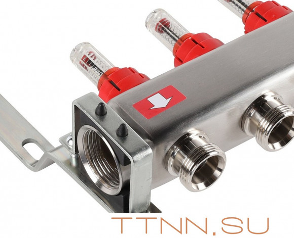 Для отопления Rommer 1"/3/4"x9 с расходомерами (RMS-1201-000009)