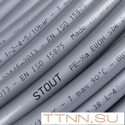 Труба сшитый полиэтилен 16 мм STOUT PEX-a 16х2,2 (бухта 240 метров) серая Труба сшитый полиэтилен 16 мм STOUT PEX-a 16х2,2 (бухта 240 метров) серая