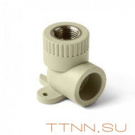 Угольник комбинированный с креплением с внутренней резьбой Pro Aqua 20-1/2 Угольник комбинированный с креплением с внутренней резьбой Pro Aqua 20-1/2