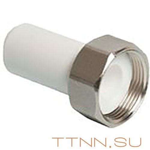 Штуцер РосТурПласт для присоединения счетчика воды под пломбу 20х3/4" арт.10852 Штуцер РосТурПласт для присоединения счетчика воды под пломбу 20х3/4" арт.10852