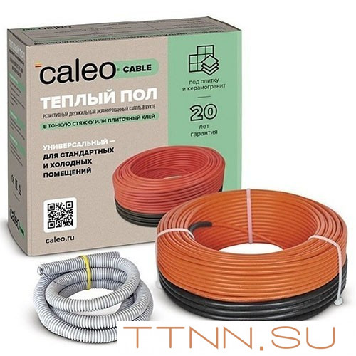 Нагревательная секция для теплого пола CALEO CABLE 18W-80, 11,1 м2