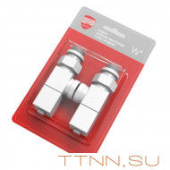 Набор вентелей Royal Thermo CUBE, ОСЕВОЙ, (2 шт) белый Набор вентелей Royal Thermo CUBE, ОСЕВОЙ, (2 шт) белый