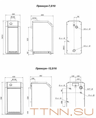 Напольный газовый котел Лемакс Премиум-12.5(В)