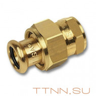 Пресс-фитинг Sanha, бронза, сгон ВПр-ВР с плоск.упл. 15x3/4 для медных труб прессовой Пресс-фитинг Sanha, бронза, сгон ВПр-ВР с плоск.упл. 15x3/4 для медных труб прессовой