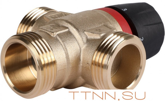 Смесительный клапан Rommer 1" НР 20-43°С KV 2,5 (RVM-0231-254325) боковое смешивание Смесительный клапан Rommer 1" НР 20-43°С KV 2,5 (RVM-0231-254325) боковое смешивание