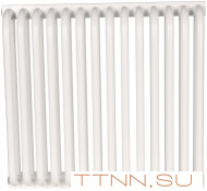 Стальной трубчатый радиатор 2-колончатый Rommer RST 2050/14 боковое подключение RAL9016