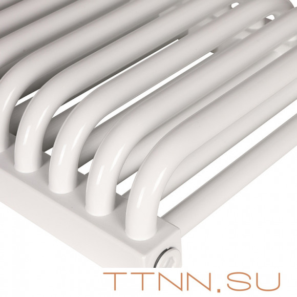 Стальной трубчатый радиатор 2-колончатый Rommer RST 2050/14 боковое подключение RAL9016