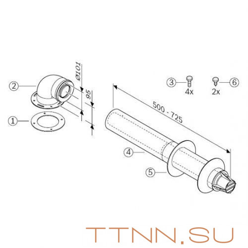 Комплект коаксиальный с антиобледенителем WERTRUS А-020/1
