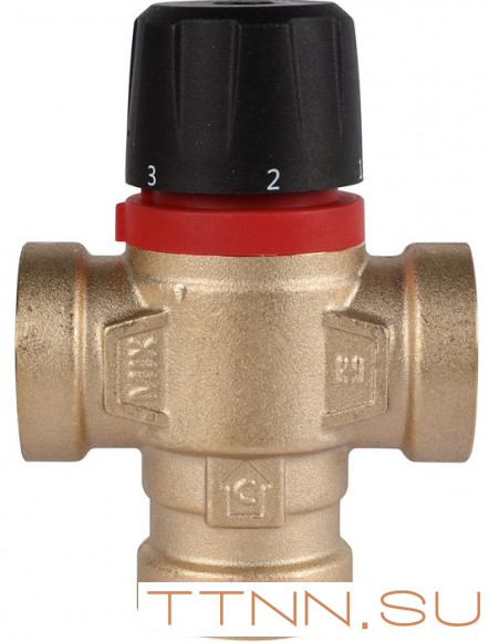 Смесительный клапан Rommer 3/4" ВР 20-43°С KV 1,6 (RVM-0111-164320) боковое смешивание Смесительный клапан Rommer 3/4" ВР 20-43°С KV 1,6 (RVM-0111-164320) боковое смешивание