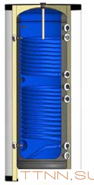 Бойлер косвенного нагрева с двумя змеевиками ЭВАН WBС-HT-500 Бойлер косвенного нагрева с двумя змеевиками ЭВАН WBС-HT-500