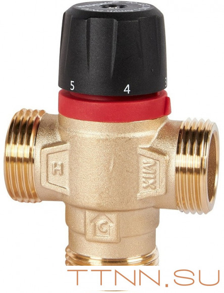 Смесительный клапан Rommer 3/4" НР 30-65°С KV 1,8 (RVM-1121-186520) центральное смешивание Смесительный клапан Rommer 3/4" НР 30-65°С KV 1,8 (RVM-1121-186520) центральное смешивание