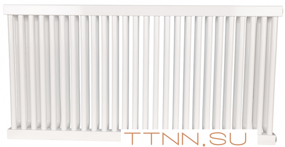 Стальной трубчатый радиатор 2-колончатый Rommer RST 2050/26 боковое подключение RAL9016