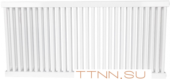 Стальной трубчатый радиатор 2-колончатый Rommer RST 2050/28 боковое подключение RAL9016