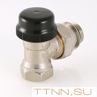 Клапан термостатический для радиатора угловой с преднастройкой Valtec 3/4 VT.037.N.05