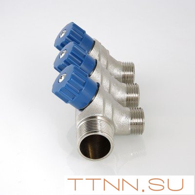 Коллектор с регулировочными вентилями и наружной резьбой Valtec 1*2*1/2 VT.560.N Коллектор с регулировочными вентилями и наружной резьбой Valtec 1*2*1/2 VT.560.N