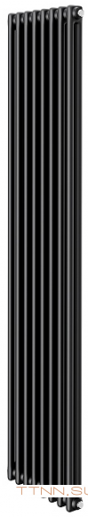 Стальной трубчатый радиатор 2-колончатый Royal Thermo Insignia C2180 - 08 секц. RAL9005m, боковое 1/2