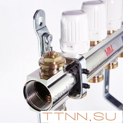 Для отопления VALTEC 1"х6 вых. Евроконус 3/4"