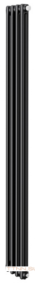 Стальной трубчатый радиатор 2-колончатый Royal Thermo Insignia VC2180 - 04 секц. RAL9005m, нижнее 1/2
