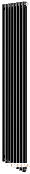 Стальной трубчатый радиатор 2-колончатый Royal Thermo Insignia VC2180 - 08 секц. RAL9005m, нижнее 1/2