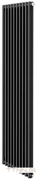Стальной трубчатый радиатор 2-колончатый Royal Thermo Insignia VC2180 - 10 секц. RAL9005m, нижнее 1/2