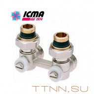 Узел нижнего подключения радиатора отопления угловой 1/2"х 3/4" Узел нижнего подключения радиатора отопления угловой 1/2"х 3/4"