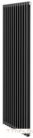 Стальной трубчатый радиатор 2-колончатый Royal Thermo Insignia VC2180 - 12 секц. RAL9005m, нижнее 1/2
