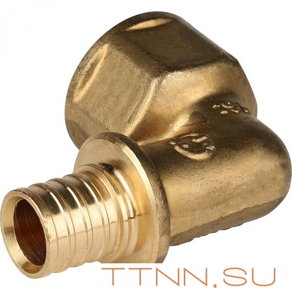 Угольник-переходник с внутренней резьбой 16xG 1/2" для труб из сшитого полиэтилена Угольник-переходник с внутренней резьбой 16xG 1/2" для труб из сшитого полиэтилена