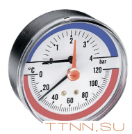 Термоманометр аксиальный Watts FR 818 (TMAX) 4 бар Термоманометр аксиальный Watts FR 818 (TMAX) 4 бар