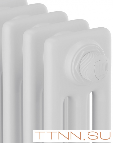 Стальной трубчатый радиатор 3-колончатый Royal Thermo Insignia VC3180 - 10 секц. RAL9016, нижнее 1/2