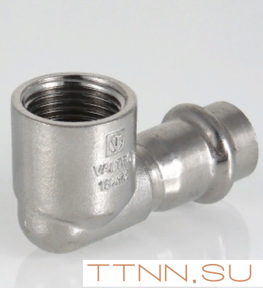 Угольник из нержавеющей стали 90 градусов Valtec 22х1/2 Угольник из нержавеющей стали 90 градусов Valtec 22х1/2