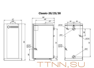 Напольный газовый котел Лемакс Classic-30V